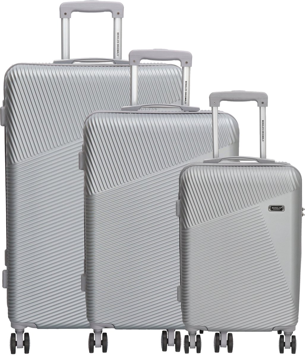 Beagles Originals Travel Originals Koffer 20-24-28 Inch - Kofferset - Set van drie - Reizen - Bagage - Zilver