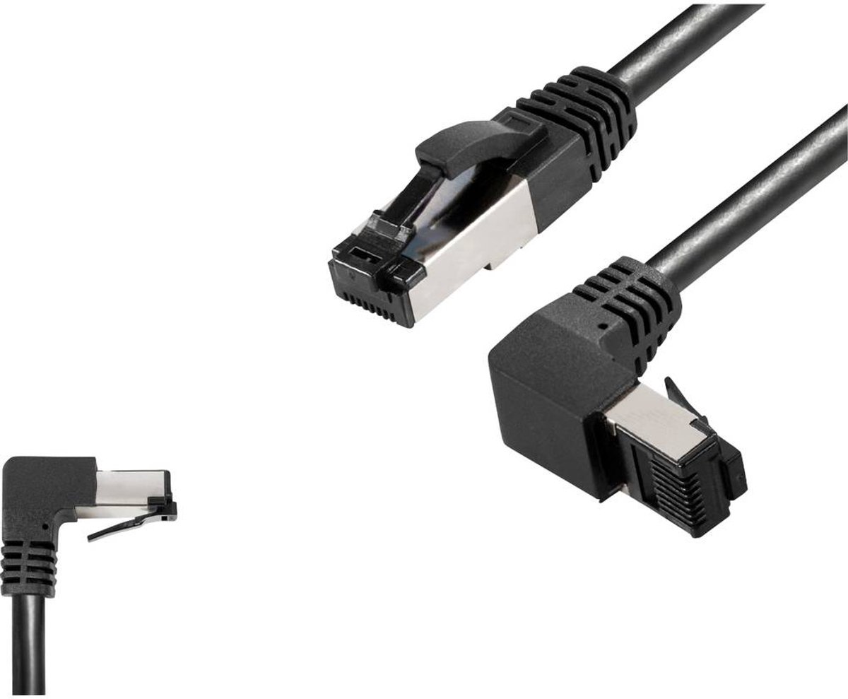 Image of BKL Electronic 144020 RJ45 Netwerkkabel, patchkabel CAT 8.1 S/FTP 3 m Zwart Halogeenvrij 1 stuk(s)