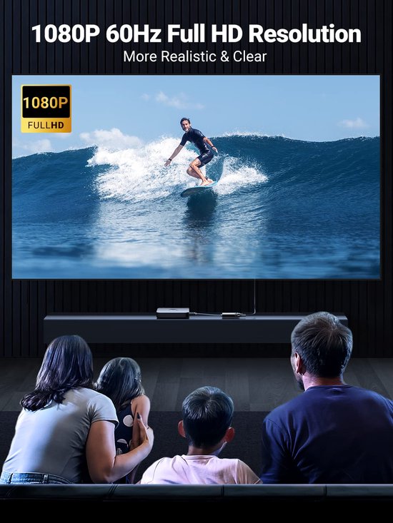 DisplayPort naar HDMI-kabel, 1,8 m, adapter DP naar HDMI 4K, unidirectionele kabel DP 1.2 naar HDMI 1.4, compatibel met monitor, tv, projector, laptop, Dell HP en meer