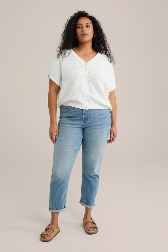 Enjyam Gebreid damesvest elegant lange mouwen ronde hals cardigan lichte bolero jasje met knopen zachte jas over top jurk, lila, M