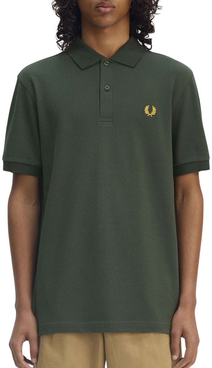 Fred Perry Plain Polo Heren Geel