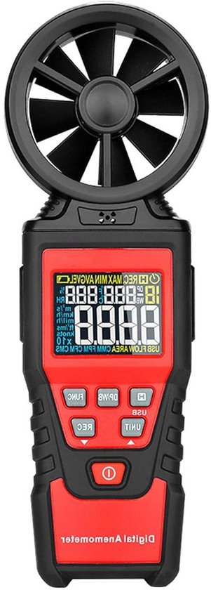 EVTSCAN Digitale windsnelheidsmeter Luchtvolumemeting Anemometer