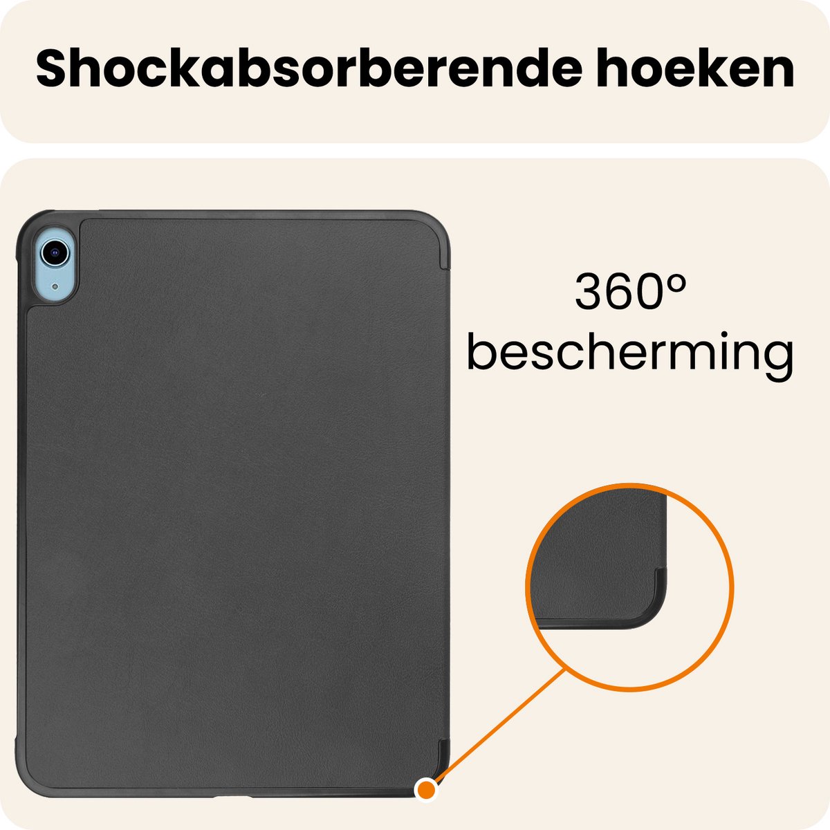 Hoesje - Geschikt voor Apple iPad A16/A18 (2025/2026) - 11 inch (11e & 12e generatie) - Dun & Stevig - Trifold Bookcase - Hard Cover - Hardcover Book Case - Tablet Hoes - Zwart – foto 7
