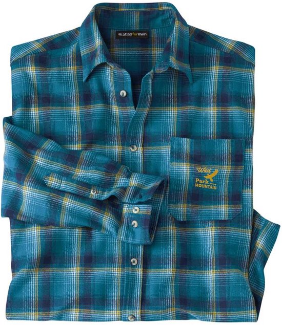 ATLAS FOR MEN - Geruit flanellen overhemd Mountain - Heren - Verkrijgbaar in grote maten - XXL
