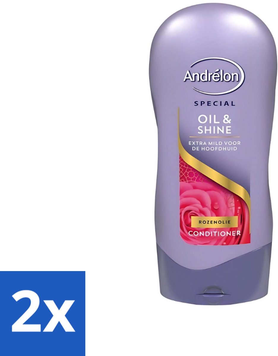 Andrélon - Oil & Shine - Conditioner - Voedend & Glanzend - 300 ml - Voordeelverpakking - 2 stuks
