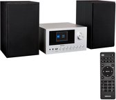MEDION P85003 Micro audiosysteem (internetradio, DAB+, PLL FM-radio, Bluetooth, USB-aansluiting, AUX, 2x150 W) zilver