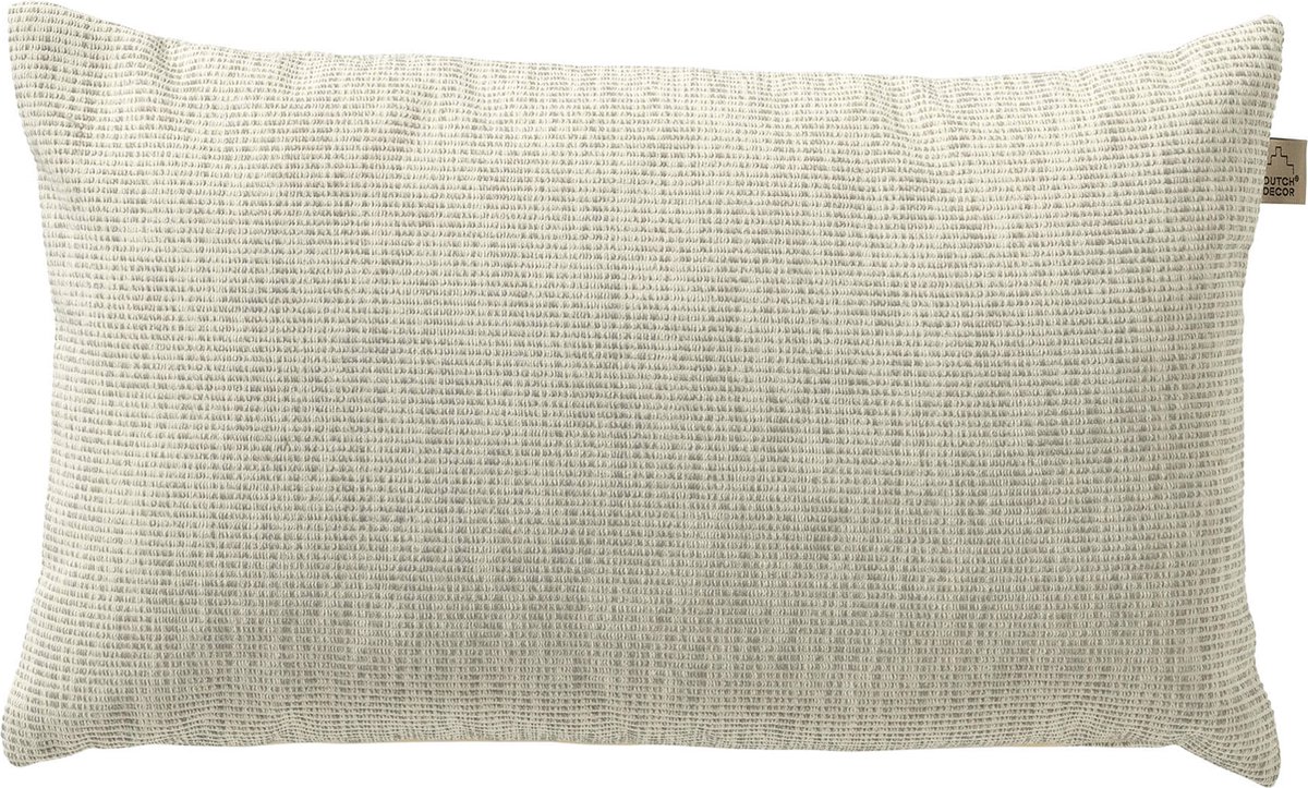 Dutch Decor KAI - buitenkussen 30x50 cm - waterafstotend en uv-bestendig - Ash - grijs