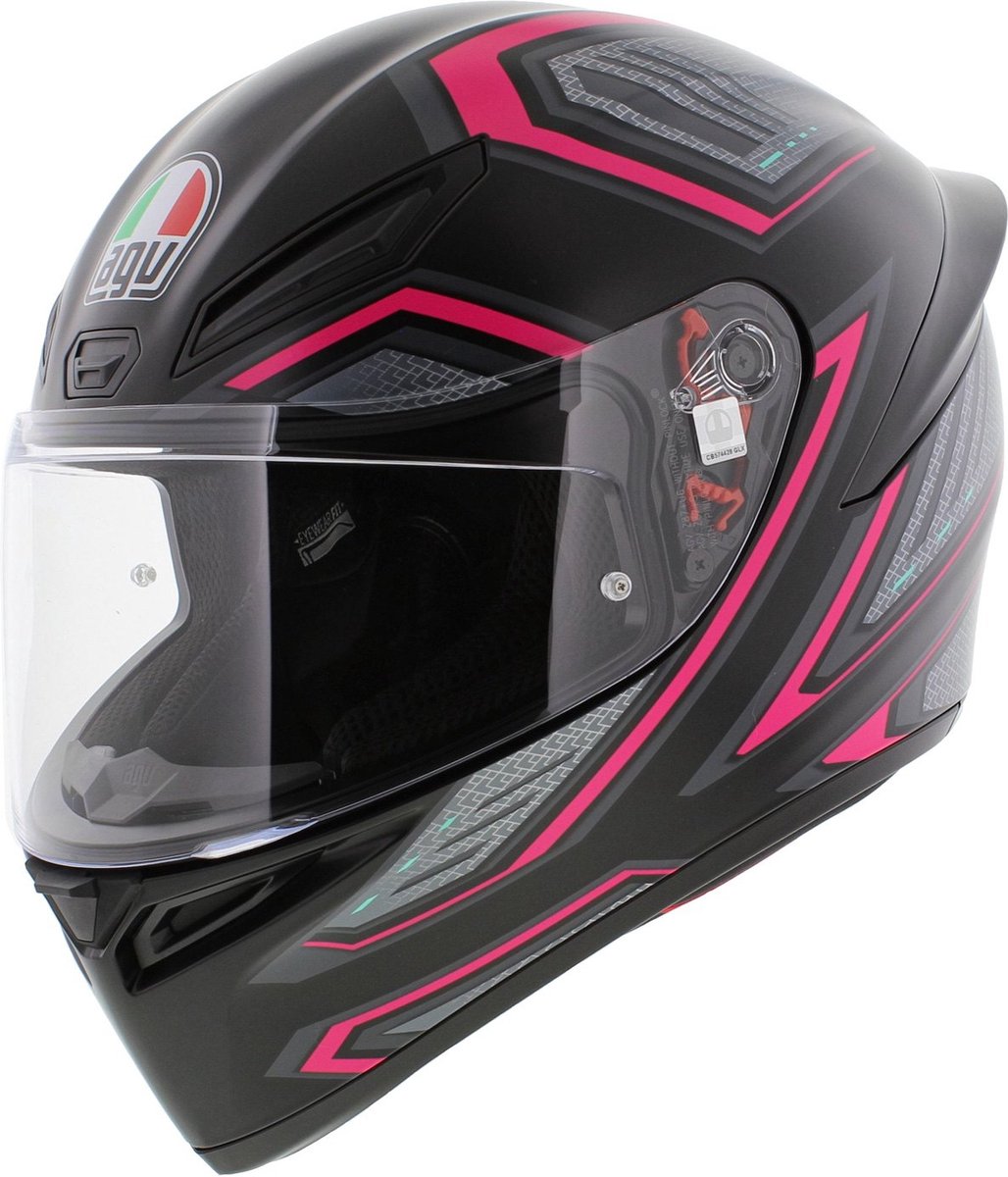 AGV K1 S Motorhelm Sling mat zwart roze - Maat XS