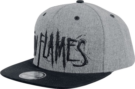 Casquette avec logo In Flames noir-gris polyacrylique -