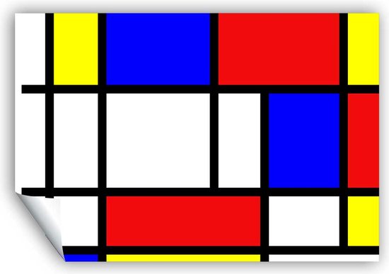 Mondriaan Poster - Kunst - Schilderij - Foto - Print - Groot - Canvas
