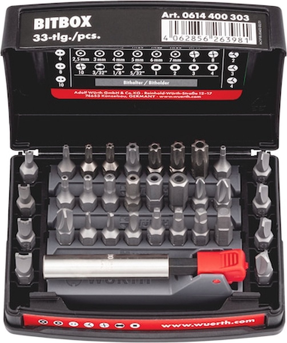 Wurth - Bitbox, maat 3 33-delig - Bitbox, maat 3 33-delig -