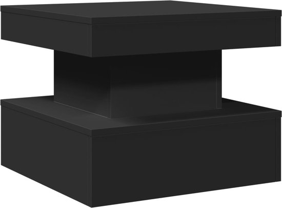 Table basse moderne avec éclairage LED The Living Store - 50 x 50 x 40 cm - LED RGB - Siècle des Lumières