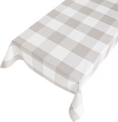 Tafelzeil Blocks Bruin 450 x 140 cm - Beschikbaar in 11 maten - Geleverd in een koker