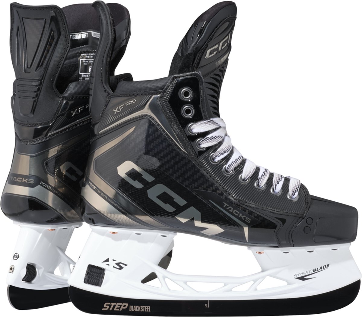 CCM – Tacks XF Pro – IJshockeyschaatsen – Schaatsen Heren – Volwassenen – Zwart – Elite One-Piece Boot & Explosieve Poweroverdracht – Regular Fit – Maat EU 38.5 CCM – Tacks XF Pro – IJshockeyschaatsen – Schaatsen Heren – Volwassenen – Zwart – Elite One-Piece Boot & Explosieve Poweroverdracht – Regular Fit – Maat EU 38.5