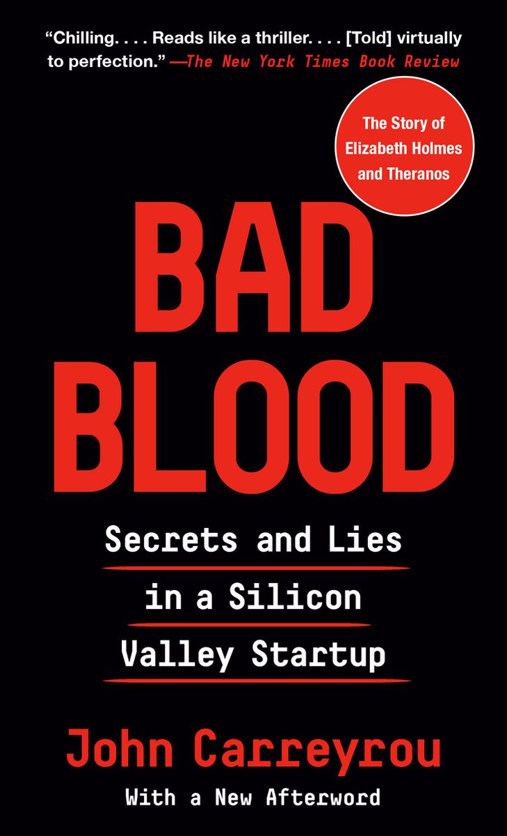Omslag van Bad Blood Secrets and Lies in a Silicon Valley Startup