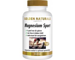 Golden Naturals Magnesium Sport (120 veganistische capsules)