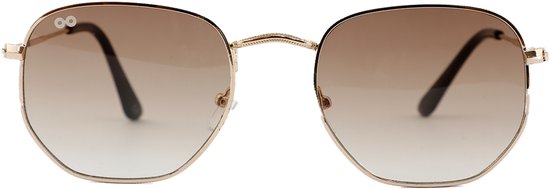 Croon Zonnebril Jimmy Unisex Cat. 3 Rechthoekig Goud/bruin van Croon — afbeelding 3
