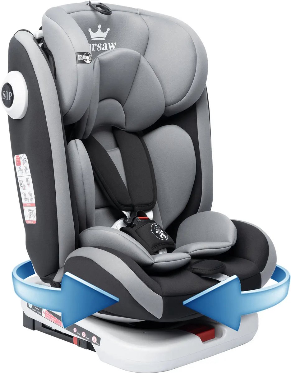 Kinderstoel auto - Kinderstoelen - peuter - baby - 9 tot 36KG - 0 tot 12 jaar - 360°