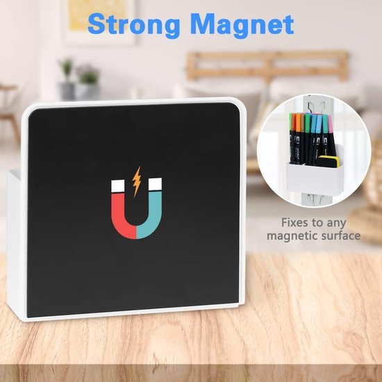 Magnetische Marker Houder,Forreen 4 Stuks Magnetic Dry Erase Marker Holder Magnetic Pen Holder Whiteboard Marker Organizer voor Kantoor Thuis School Klas Keuken,2 Formaten (Multicolor
