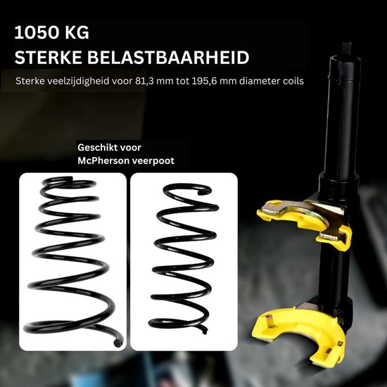 Compresseur de ressorts CCLIFE McPherson 300 mm, outil d'amortisseur avec protection en plastique, capacité de charge 1050 kg