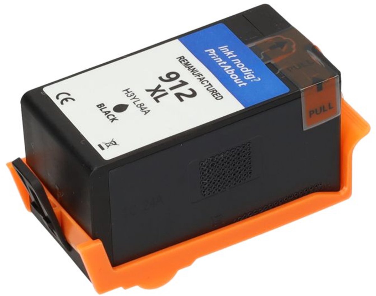 PrintAbout huismerk Inktcartridge 912XL (3YL84AE) Zwart Hoge capaciteit Geschikt voor HP