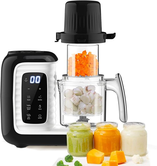 ApexArte® Stoomkoker Baby - Baby Stomer en Blender - 4-in-1 Multifunctionele Baby Cooker