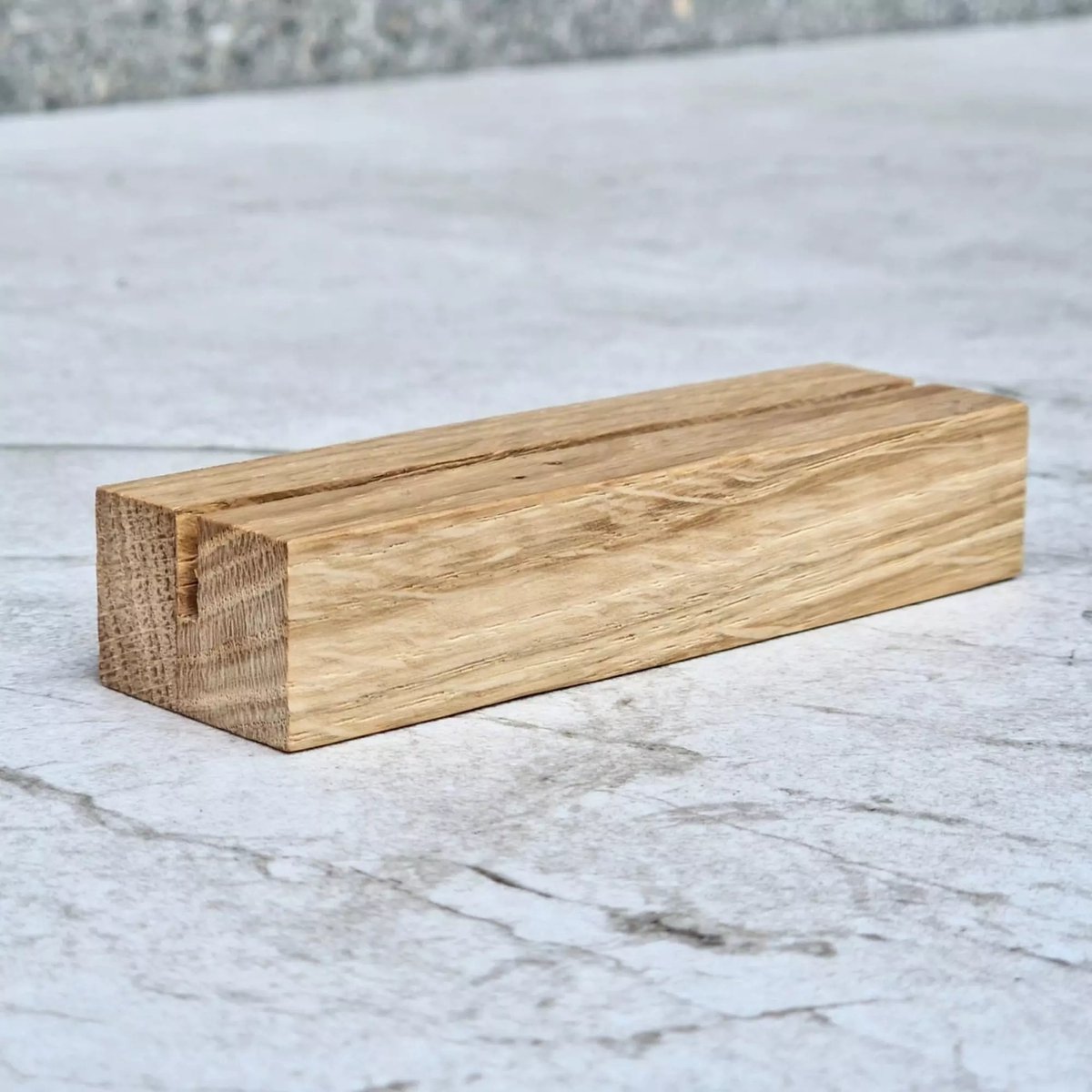 HOCHO Eikenhouten Kaartenhouder 100x30x20 mm – Robuust en Stijlvol