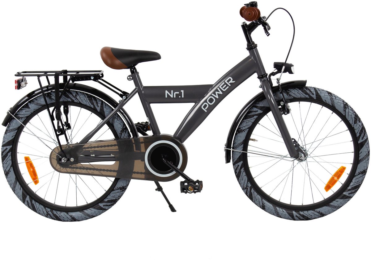2Cycle Power kinderfiets 20 inch (6 tot 8 jaar) voor jongens antraciet