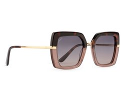 Jackie L Marseille ZO-0261A bruin-creme acetaat – grijs polarised dégradé – UV400