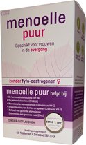 Menoelle Puur zonder fyto-oestrogenen - Voedingssupplement voor vrouwen in de overgang - 60 tabletten