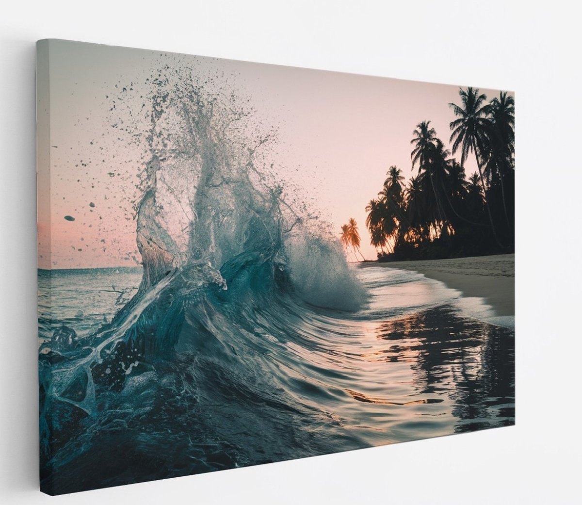 Saammp Canvas Schilderij - Golfen- Landschap - Natuur - 70x50 - Foto op canvas - Wanddecoratie - Muurdecoratie Woonkamer - Slaapkamer decoratie - Canvas Print Multicolor