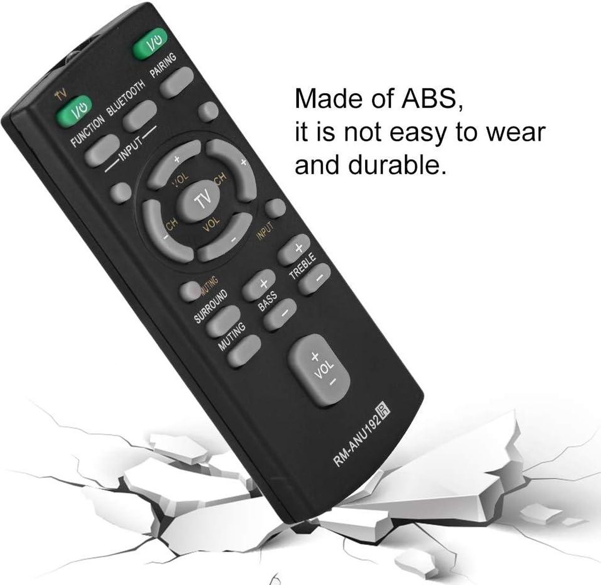 Replacement RM-ANU192 Remote Control, for Sony Sound Bar SACT60BT SS-WCT60 SSWCT60 HT-CT60BT HTCT60BT SA-CT60BT HTCT60 HT-CT60 HT-CT60BT SACT60 SA-CT60 SACT60BT SA-CT60BT SSWCT60 cm