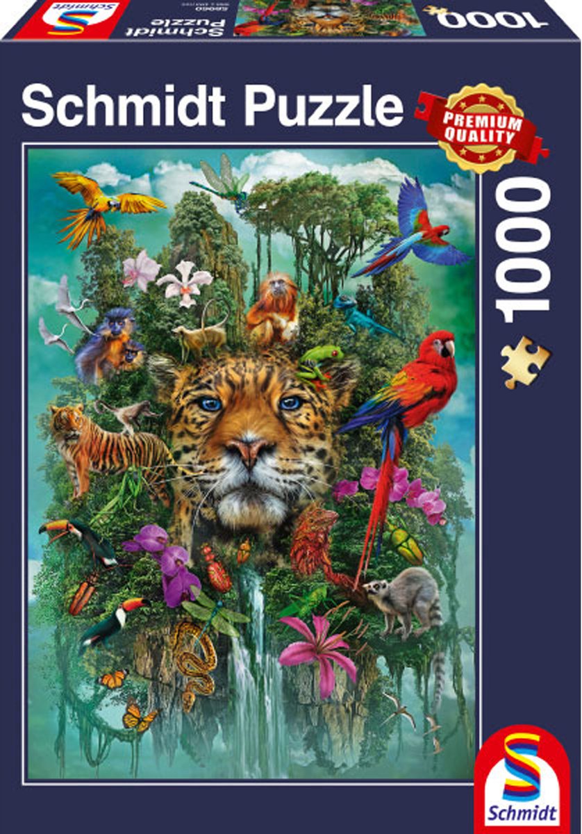Schmidt Spiele King of the Jungle, standaardpuzzel, puzzel voor volwassenen, 1000 stukjes, 58960