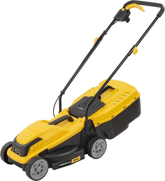 Powerplus Elektrische grasmaaier POWEG62205, 1300 W motor en 30 L opvangzak voor een tuin tot 250 m², zonder oplaadbare accu