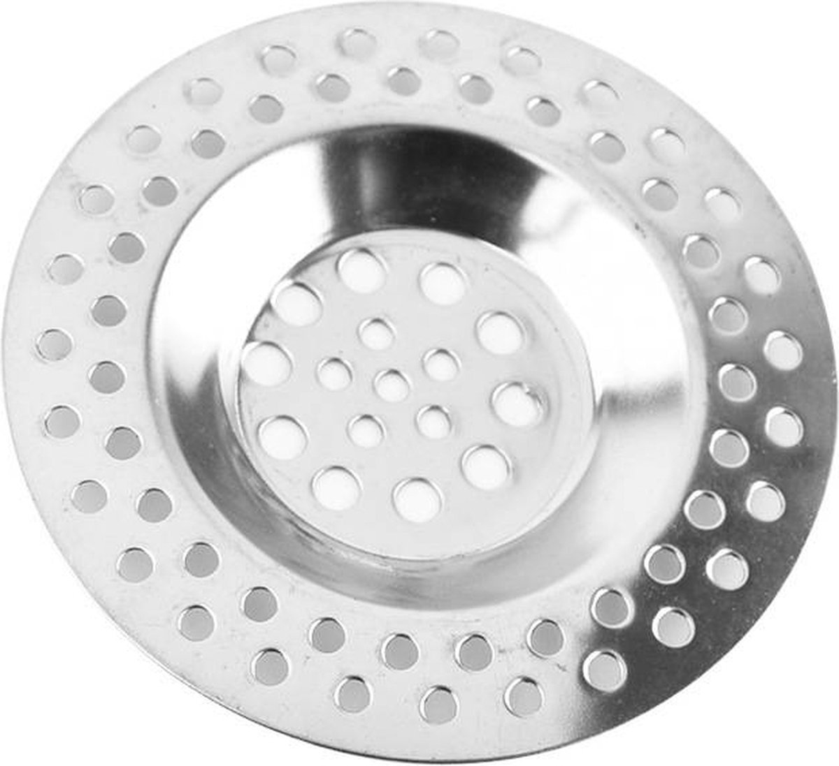 New Age Devi - RVS Afvoerstop - Afvoerzeef - Gootsteenzeef - Korfplug - Zeefje - Keuken - Korfzeef - Luxe afvoerstop - Gootsteenstop - Zeef voor gootsteen - Plug voor afvoer - 1 Stuk