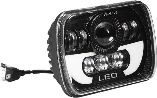 Dimlicht Allecto Plus - Universele koplamp 5x7 inch 90W vierkant licht - Hoge en ...