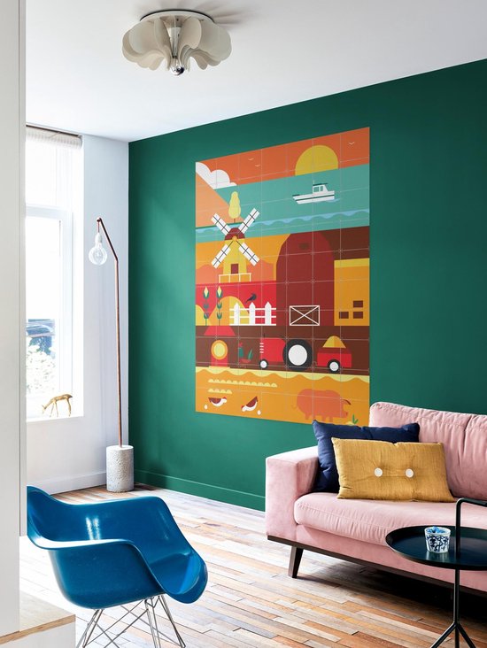 Ferme IXXI - Décoration murale - Animaux - 100 x 140 cm
