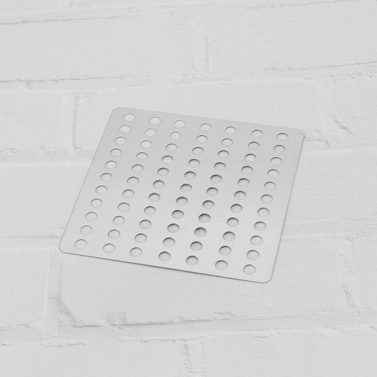 Vloersifon Douche RVS onderuitgang Verticaal 15X15 50mm - - Online Sanitairwinkel
