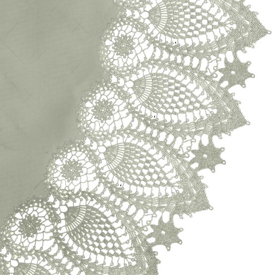 Amira - Nappe - 152 cm ronde - Pour l'extérieur - Nappe de jardin d'été - Vert thé