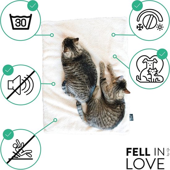 Mora Pets Zelfverwarmende Deken voor Kat Verwarmingsdeken Katten Zonder Stroom Verwarmingsmat voor Huisdieren Zachte & Fluffy Omkeerbaar - Dubbel Comfort,56 x 42 cm