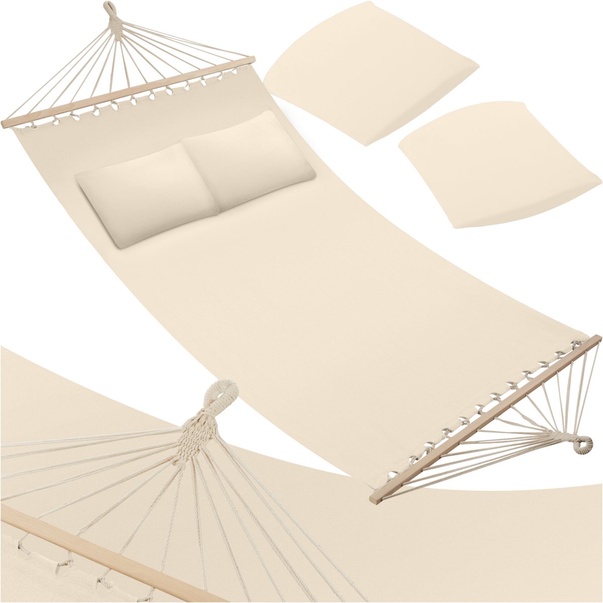 tectake - 2 persoons Hangmat Eden beige - 403564