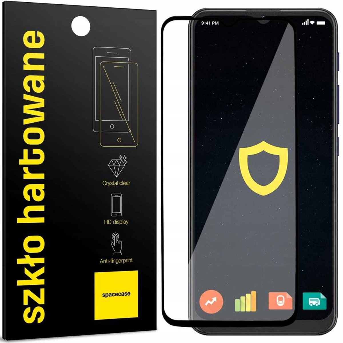 Spacecase 5D Gehard Glas Voor Motorola G9 Play E7 Plus Bescherming