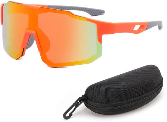 Foto: Sportbril 1 stuk gepolariseerde fietsbril sportzonnebrillen kleurrijke zonnebrillen unisex geschikt voor hardlopen autorijden vissen honkbal ski n 1 stuk 15x12 5x5 7cm oranje frame oranje film