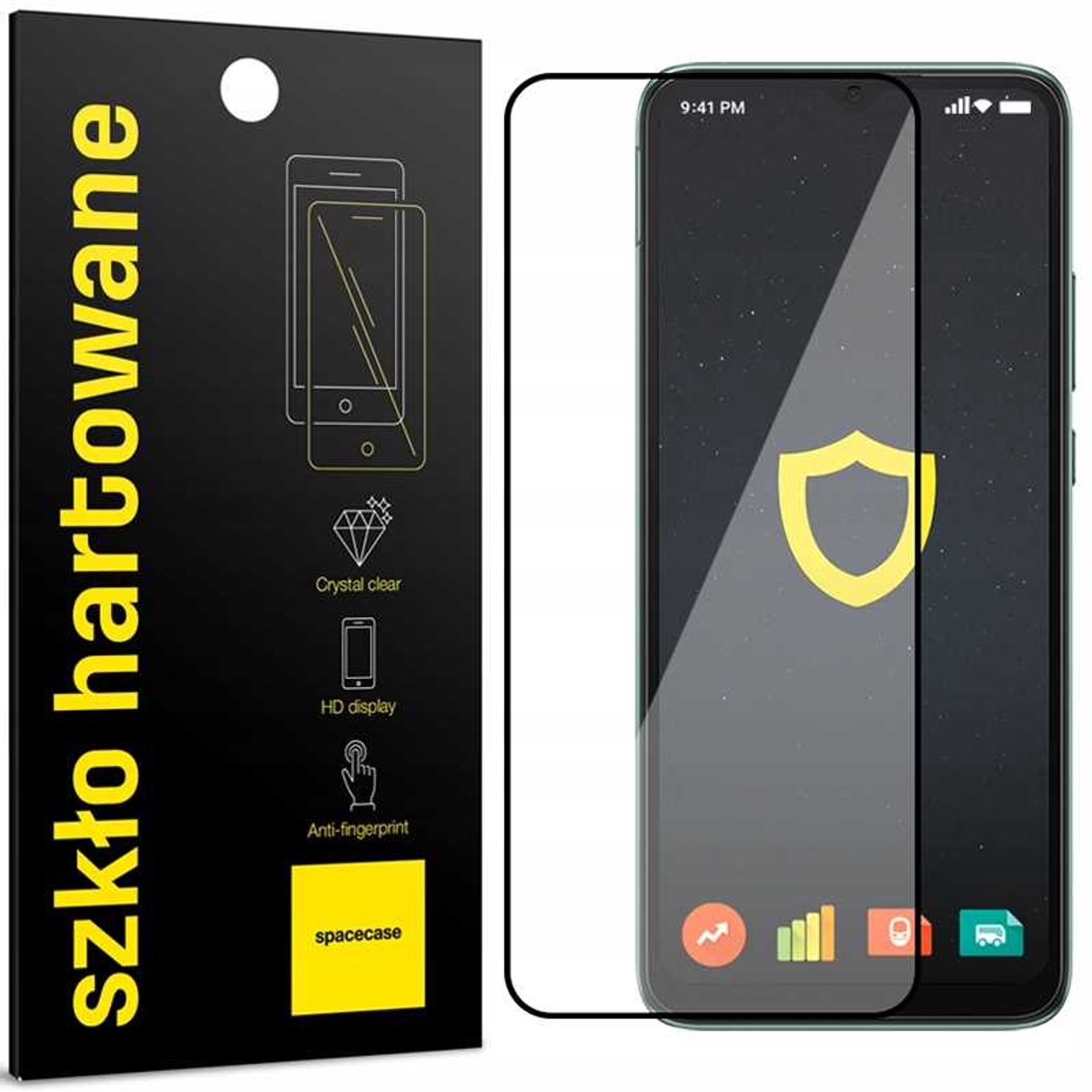 Spacecase 5D Gehard Glas Voor Xiaomi Redmi 12C Beschermfolie