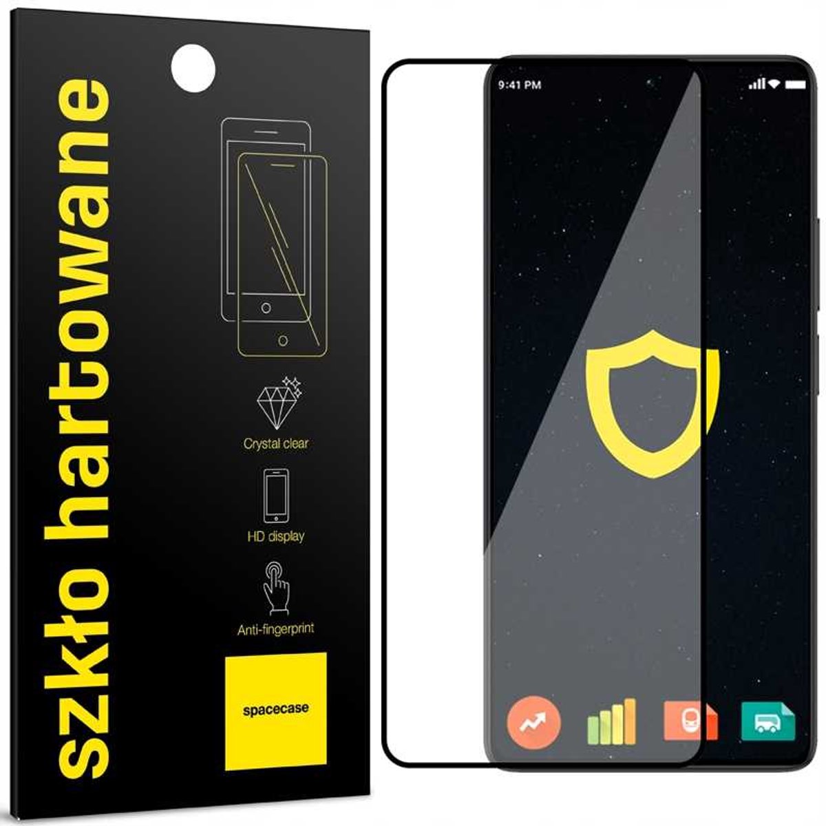 Spacecase 5D Gehard Glas Voor Xiaomi Redmi Note 13 4G 5G