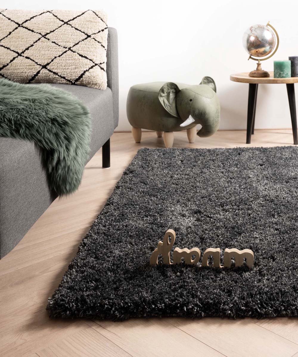 Hoogpolig vloerkleed - Cozy Shaggy antraciet 280x380