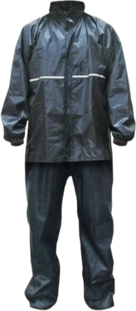 Regenpak MKX Blauw Basic + Reflectie - Maat M