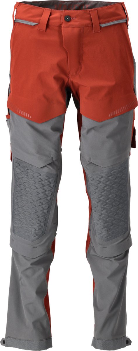 Mascot Customized Broek met kniezakken 22279-605 - herfstrood/steengrijs - C56 - 76