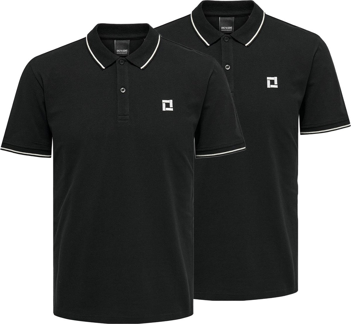 Only & Sons Heren poloshirt 2 pack Onsefletcher