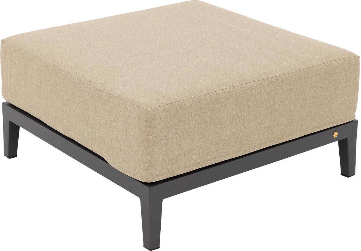 Goossens Hocker Yngvar - Aluminium - Bruin